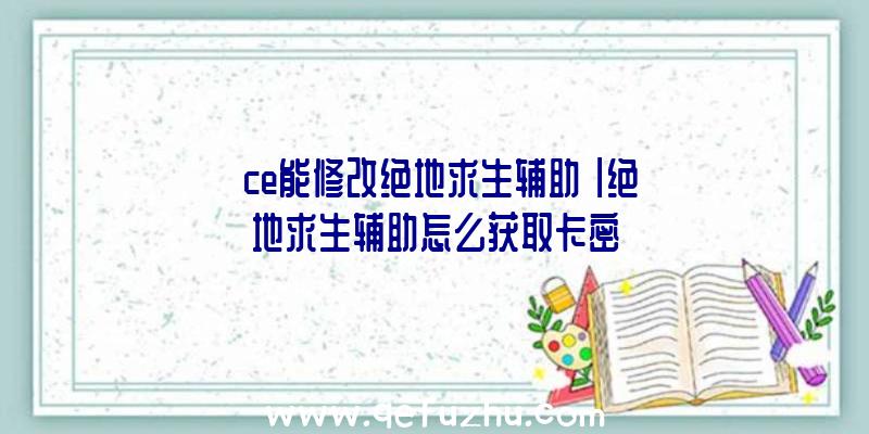 「ce能修改绝地求生辅助」|绝地求生辅助怎么获取卡密